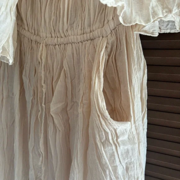 Jaded Gypsy Elegant Cream Off-Shoulder Jumpsuit - Picture 3 of 5